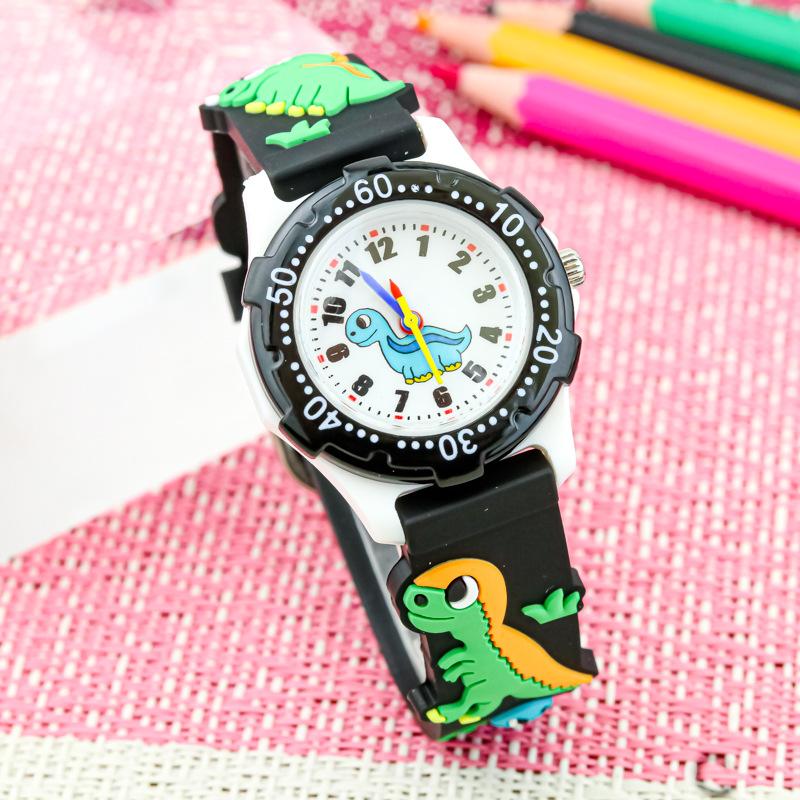 Montre Quartz 3D Dinosaure Cartoon pour Enfants Garçon Fille Montres de Sport pour Enfants Montre Étanche