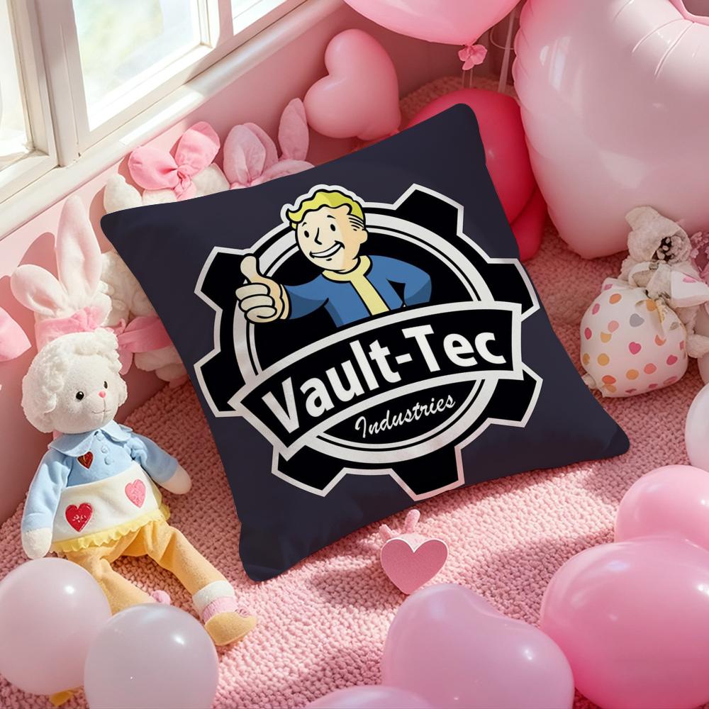 Funny S-Shelter F-FalloutS Pillow Case Soft Plush Fabric Double-Sided Printed Cushion Cover Warm Winter Sofa Pillow Case