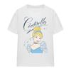 Cinderella Womens/Ladies Headshot With Fancy Script T-Shirt
