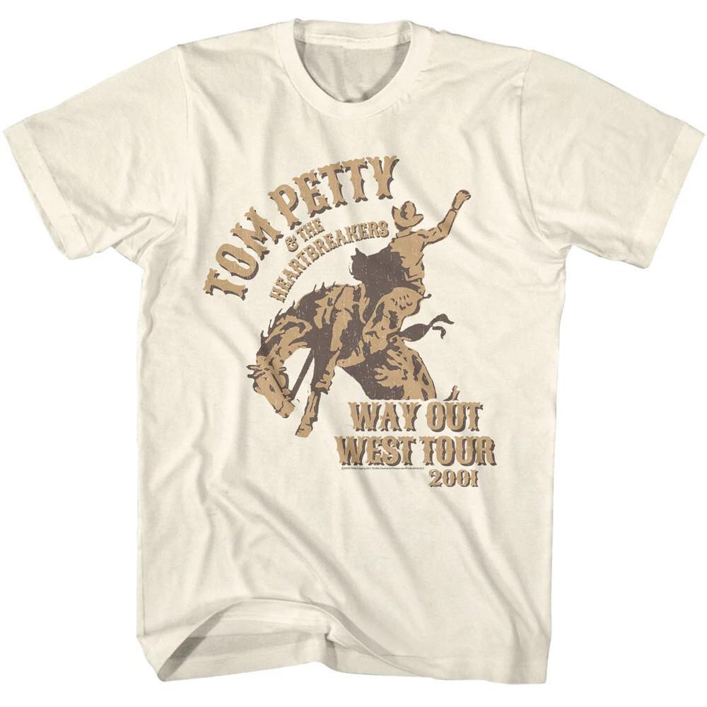 Tom Petty & The Heartbreakers Way Out west Tour 2001 T Shirt Full Size S-5XL Unisex T-Shirt XL