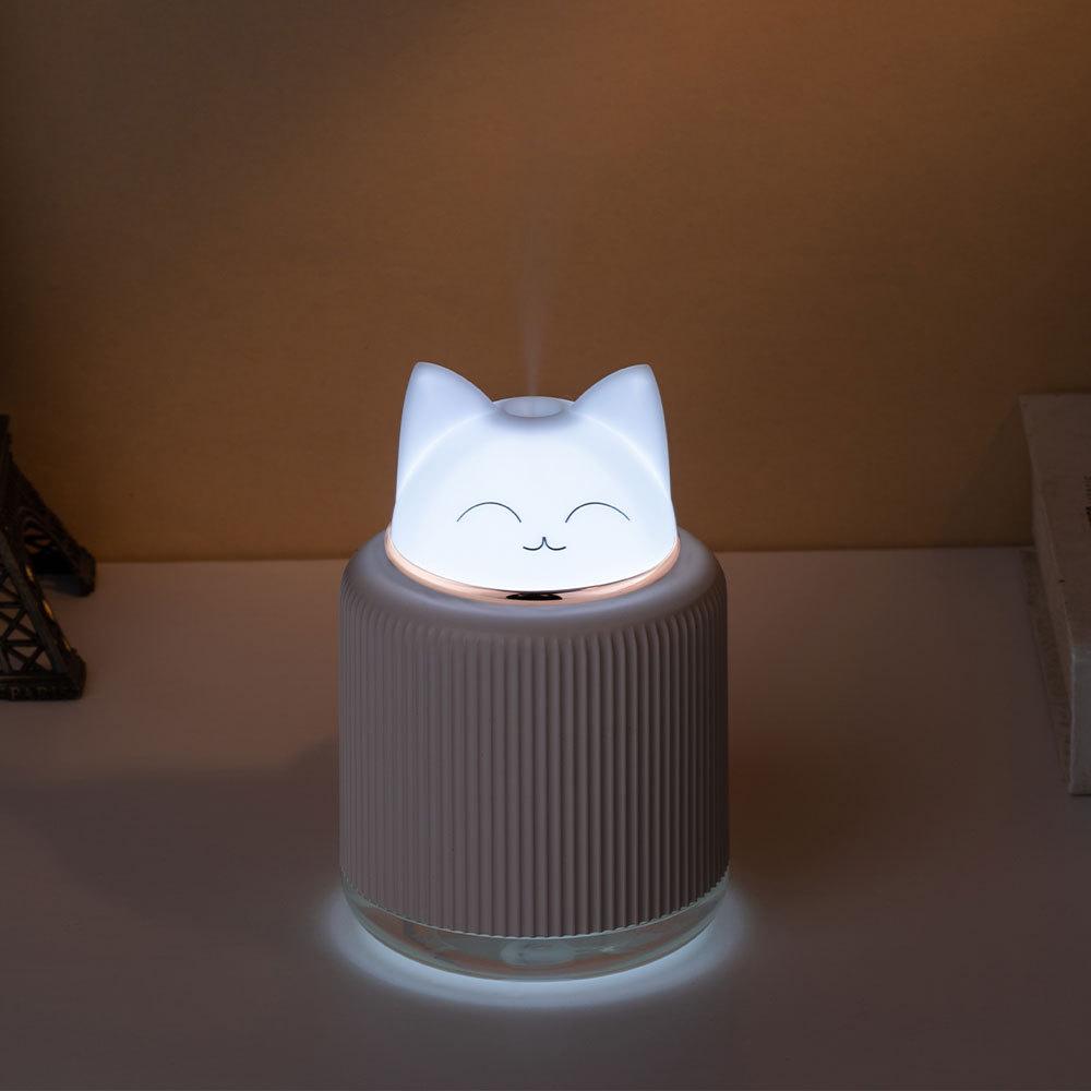 Cute Cat Cartoon Pet Lamp Humidifier: Silent Spray, Sleep Light, Customizable Logo, Ideal Gift