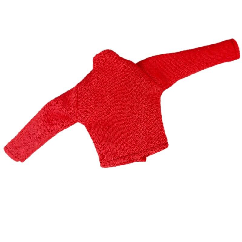 

Модная рубашка с высоким воротом и длинными рукавами для куклы Барби, базовые рубашки, одежда для блузки Blythe, кукла Момоко 1/6, аксессуары для кукол, игрушки красный