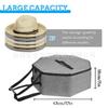 Traveling Cowboy Hat Storage Case Hat Box Collapsible Hats Box Holder Organizer Case with Zipper for Cowboy Hats Fisherman Hats
