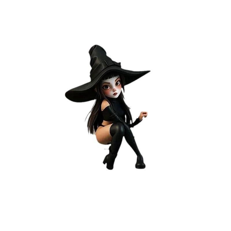 Decoration Car Witch Acrylic Halloween Pendant Cartoon Motif Interior Vehicle