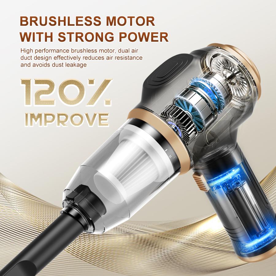 Cordless Handheld Vacuum Cleaner Suction Vacuum Cleaner Can Absorb Dust Debris Pet Hair Multi-functional Household Car