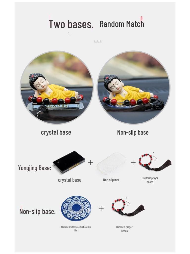 Maitreya Buddha Car Ornament: Creative Center Console Decoration for Safety and Style.