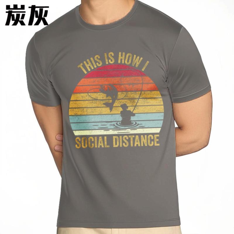 Mens Top Adult For Man Short Sleeve T Shirt Casual This Is How I Social Distance Hiphop Teenagers Tee Shirt Quick Dry Shirt