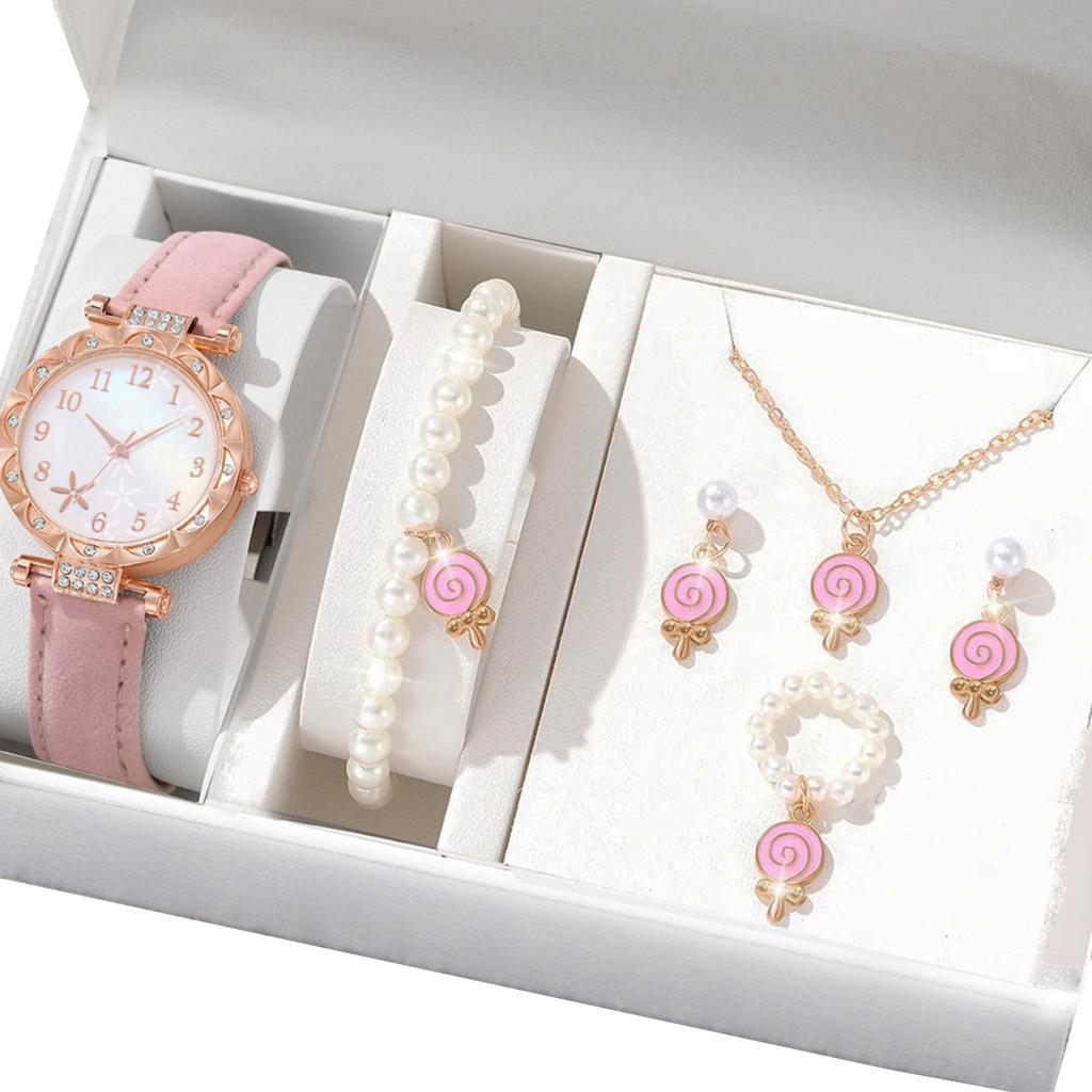 Practical Watch and Jewelry Set Elegant Alloy Accessories Watch and Jewelry Collection Perfect for Women Daily Outfit