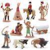Simulation Scene Wild West Suit Character Model Chieftain Warrior Cowboy Indian Women Tent Toy