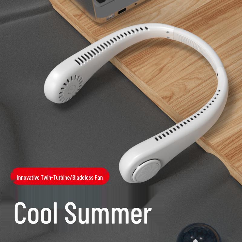 Portable Neck-Hanging Silent Bladeless Fan with USB Charging and Long Battery Life