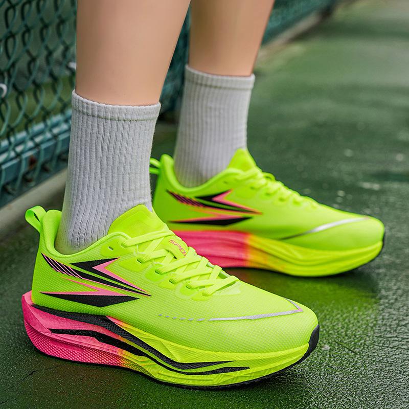Męskie Specjalistyczne Buty do Biegania Maratońskiego z Płytką Węglową Oddychające Lekkie Damskie Wygodne Sportowe Antypoślizgowe Trampki