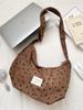 6225 Korean Style Corduroy Bow Crossbody Canvas Bag - Single Shoulder, Early Spring Edition