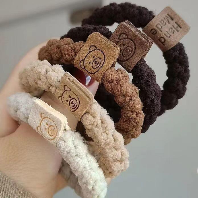 

2024 Women s High-End Hair Tie: Simple, Durable, High Elasticity Leather Covered Hair Band