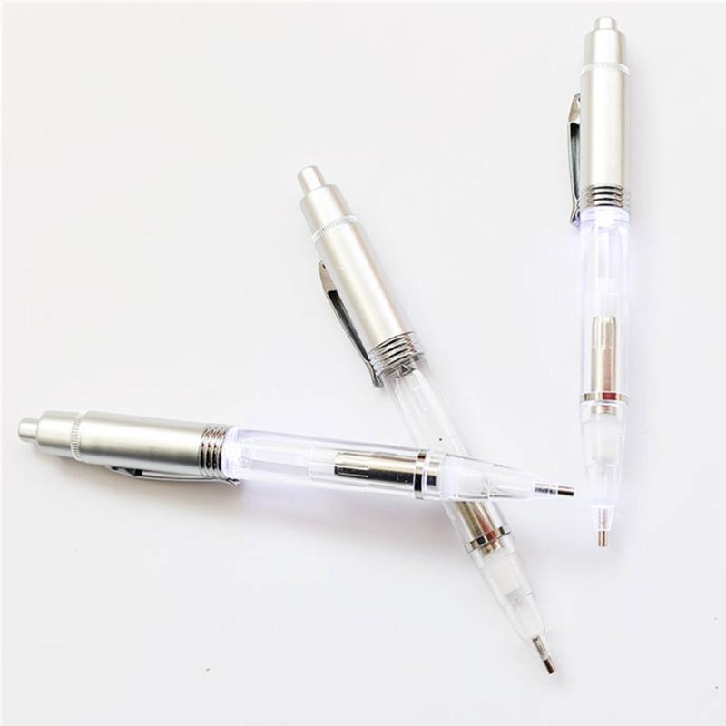 Jewelry Drill Pen Retractable Drill Pen Drawing Drilling Tool with LED Light for Drawing Art Craft Drilling Drawing Tool
