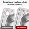 Silver Faucet Hole Cover Stainless Steel Faucet Decorative Covers Drainage Seal Plug  Bathroom