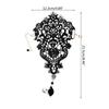 2colors Women Rose Beads Flower Lace Gloves Goth Style Adjustable with Ring Long Bracelet Wedding Bridal Accessories