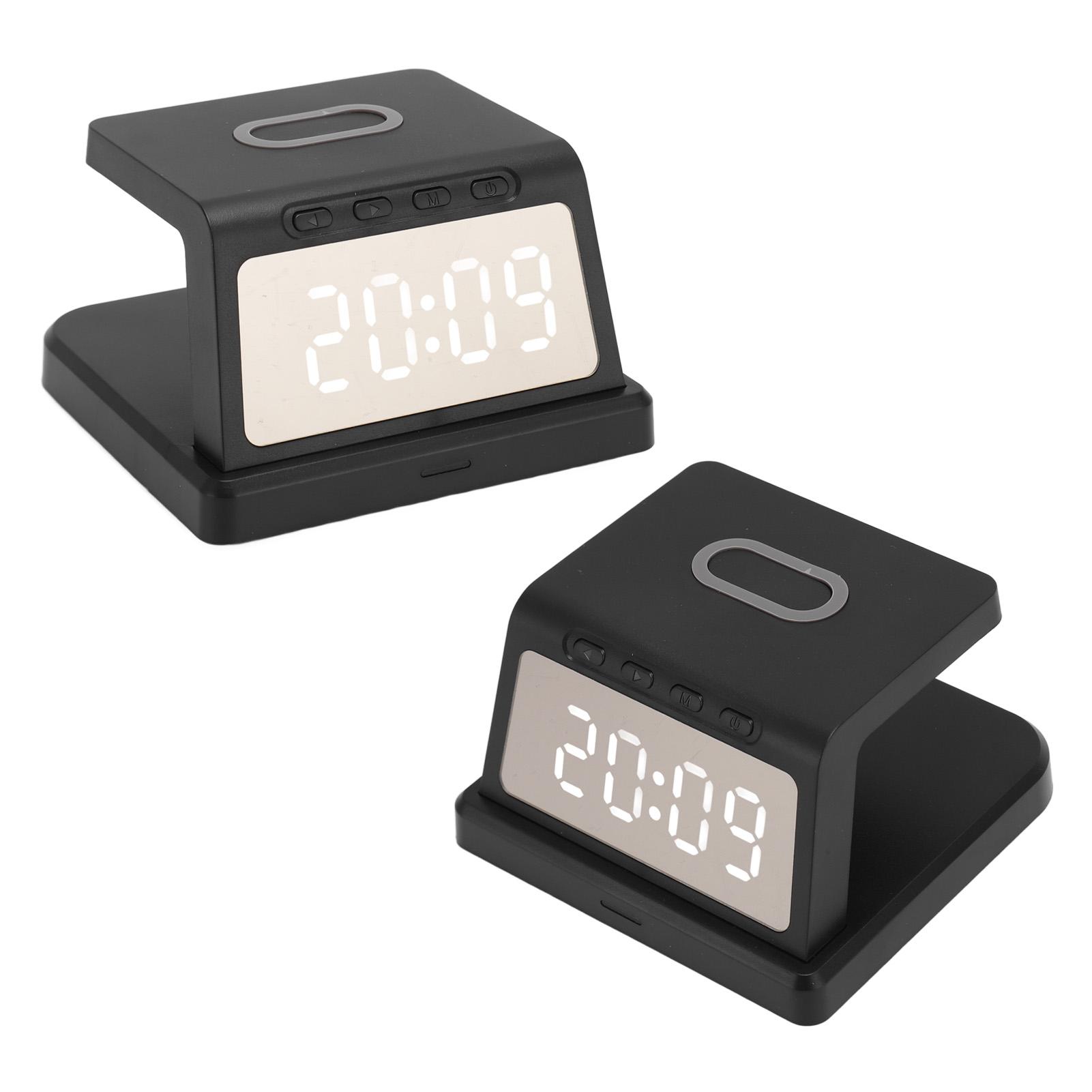 15W Wireless   Alarm Clock with Wireless   Pad Digital Alarm Clock with Wireless Charging