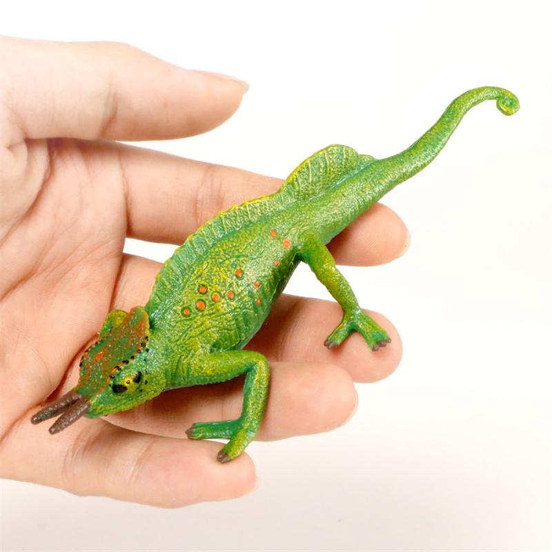 Trick Toys April Fool's Day Props Amphibian Creative Decorations Children's Cognitive Lizard Chameleon Model Rubber Products