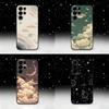 Fairytale Starry Sky Phone Case For Samsung S25,S24 Ultra,S20,S30 plus,S22 plus,S23,S30 Ultra 5G Silicone Black Shell