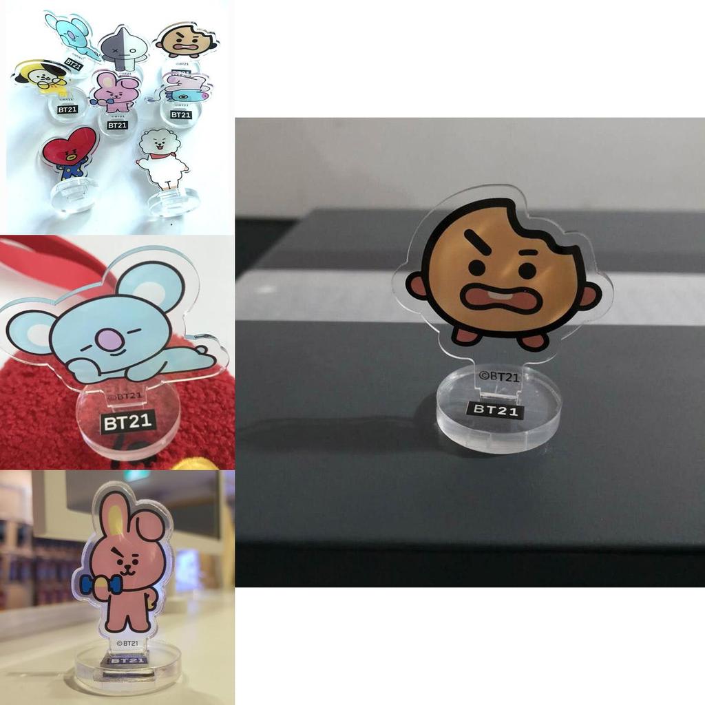 Kpop Bts Bt21 Cute Standee Action Figure Doll Van Acrylic Standing Decor Table
