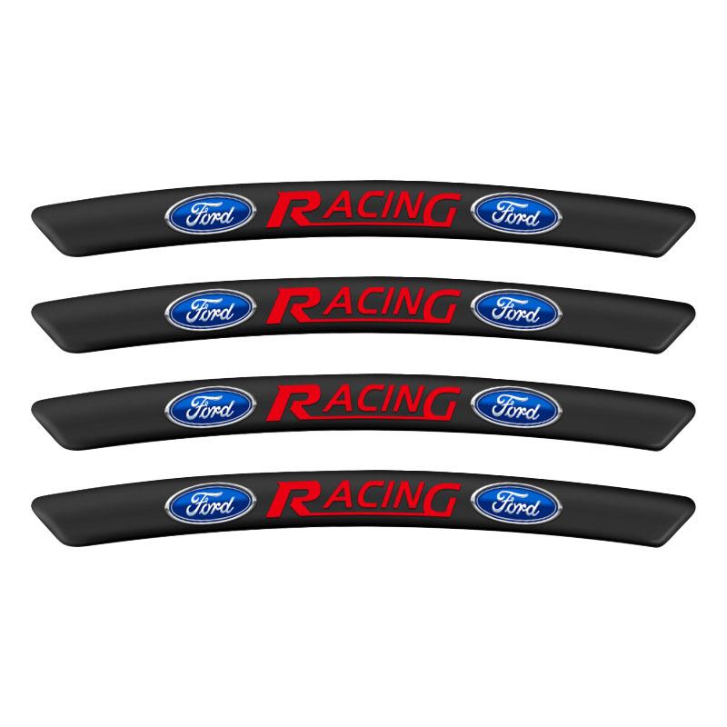 

4 шт. Значок маточини колеса автомобіля Наклейки на обід шини Аксесуари для Ford Focus 2 3 MK2 MK3 Fiesta Mondeo Kuga Ecosport C-Max Auto чорний