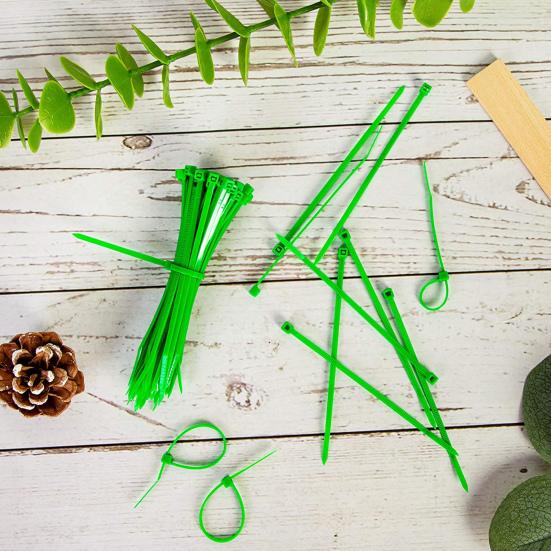 50 Adet Büküm Kravatlar Ayarlanabilir Kendinden kilitlemeli Plastik Bahçe Çiçek Telleri Bitkiler için Set