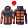 Men's Multi-Zone Hooded Electric Heated Cotton Coat with Long Sleeves