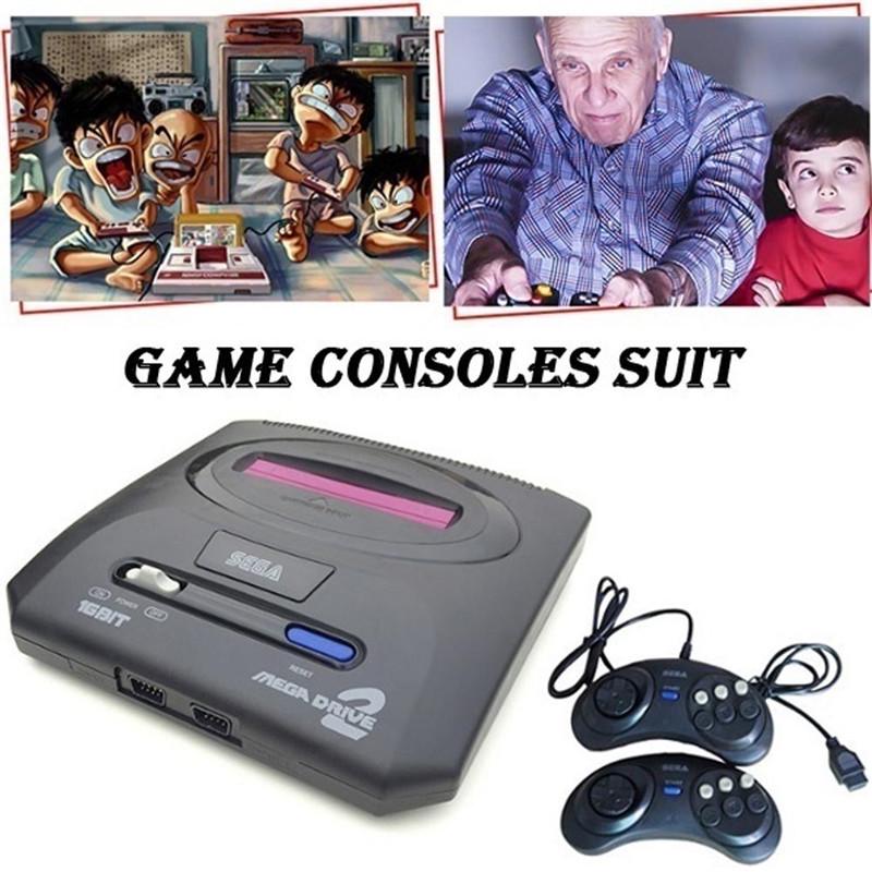 Klassisk Sega Videospillkonsoll 16 Bit Retro Klassisk Innebygd Dobbel Kontroll