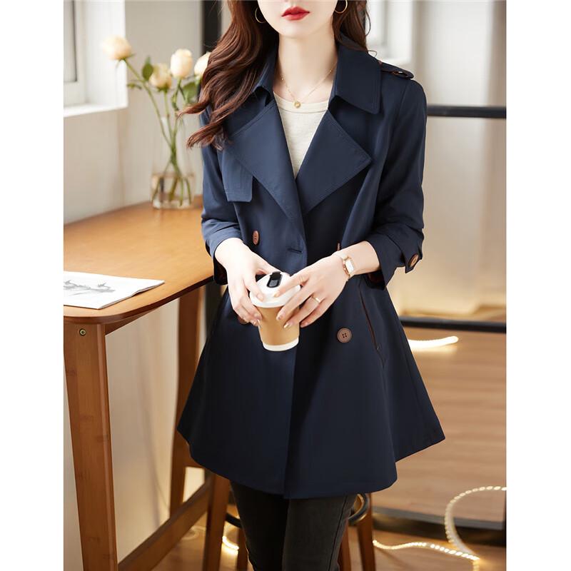 Women's Mid-Length Double-Breasted Trench Coat