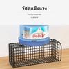 Single Layer Shelf Modern Metal Storage Basket Solid Color Design Organizer for