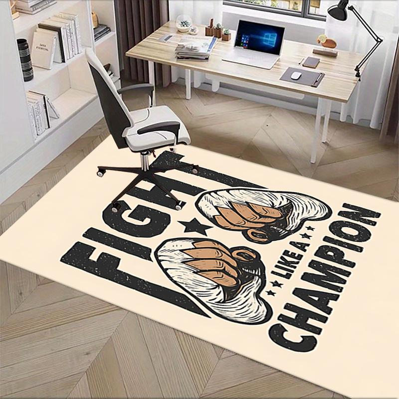 Fight Like A Champion Chair Mat: Office Carpet, Oversized Rug for Home Decor, Sofa Mat, Desk Pad Gift Suitable for Bedroom, Living Room, Any Room