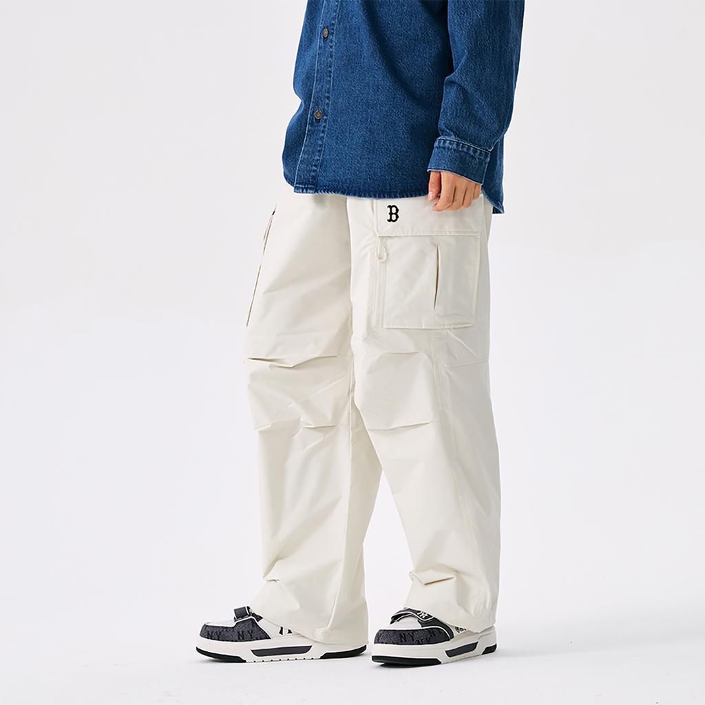 New MLB Boston Red Sox Basic Collection 25FW Cargo Pants Unisex Deep Ivory 3AWPB0454-43CRD