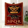 Römischer Adler, SPQR-Emblem und das Motiv des Wolfs mit Romulus und Remus. Decke für alle Jahreszeiten Mittagspause Überwurf Geschenk