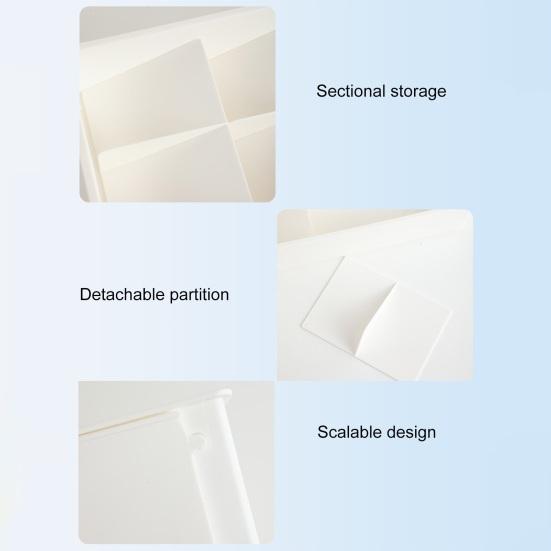 Organizator Extensibil pentru Sertar Tavă Ajustabilă pentru Ustensile de Bucătărie și Tacâmuri cu Divizoare Detașabile Cutie de Depozitare Multifuncțională pentru Casă Baie