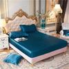 Sateng-rayon-trekklaken High-End ensfarget madrasstrekk Elastisk bånd Sengelaken Tilpasset laken 140x200 160x200