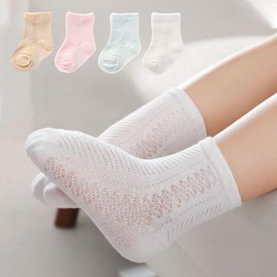 Summer Mesh Baby Cotton Socks - Breathable Mid-Calf, Non-Binding for Boys & Girls