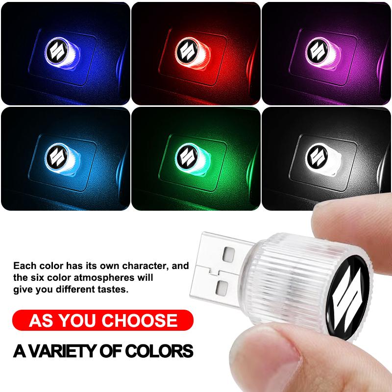 New Car Mini USB LED Ambient Light Plug Decorative Atmosphere Lamp for Suzuki GSR GSR750 GSR600 SV 650 Swift Jimny Grand Vitara Samurai Spacia Liana