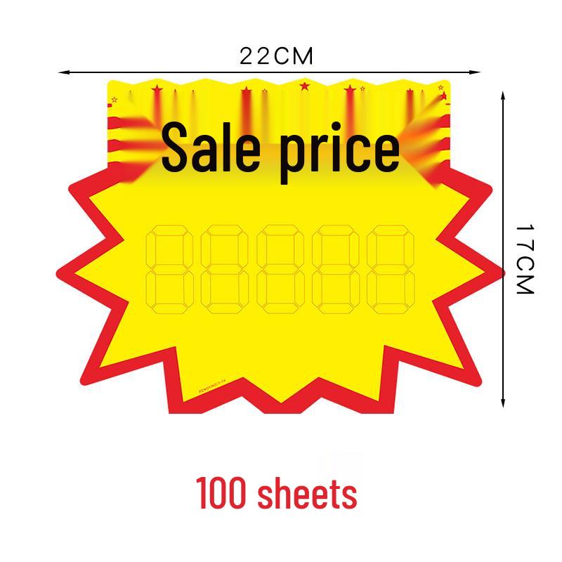 Extra Large Price Tag Promotion Card for Supermarket Displays