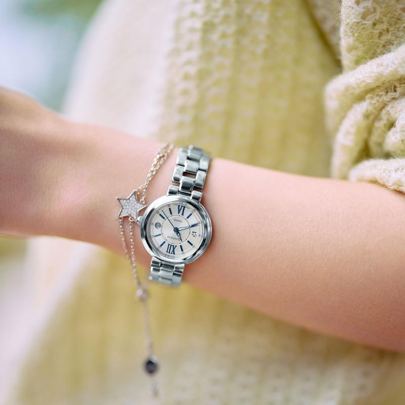 Casio Sheen Women's Stainless Steel 50M Water Resistant Analog Quartz Watch SHE-4528D-7AUPRS