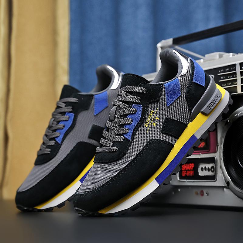 TUINANLE Dicksohlige Pops Schuhe Herren Bequeme Laufschuhe Agan Schuhe Niedrige Mode Atmungsaktive Sport-Sneaker Herren