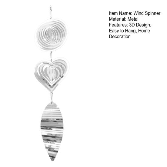 3D Wind Spinner Bird Deterrent Outdoor Garden Yard Farm Hanging Reflective Metal Wind Chime Bird Scare Device Ornament