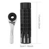Cylindrical Tire Repair Tool Alloy Steel Mini Ratchet Tool Set Mechanic Ratchet Manual Wrench for Cycling Accessories