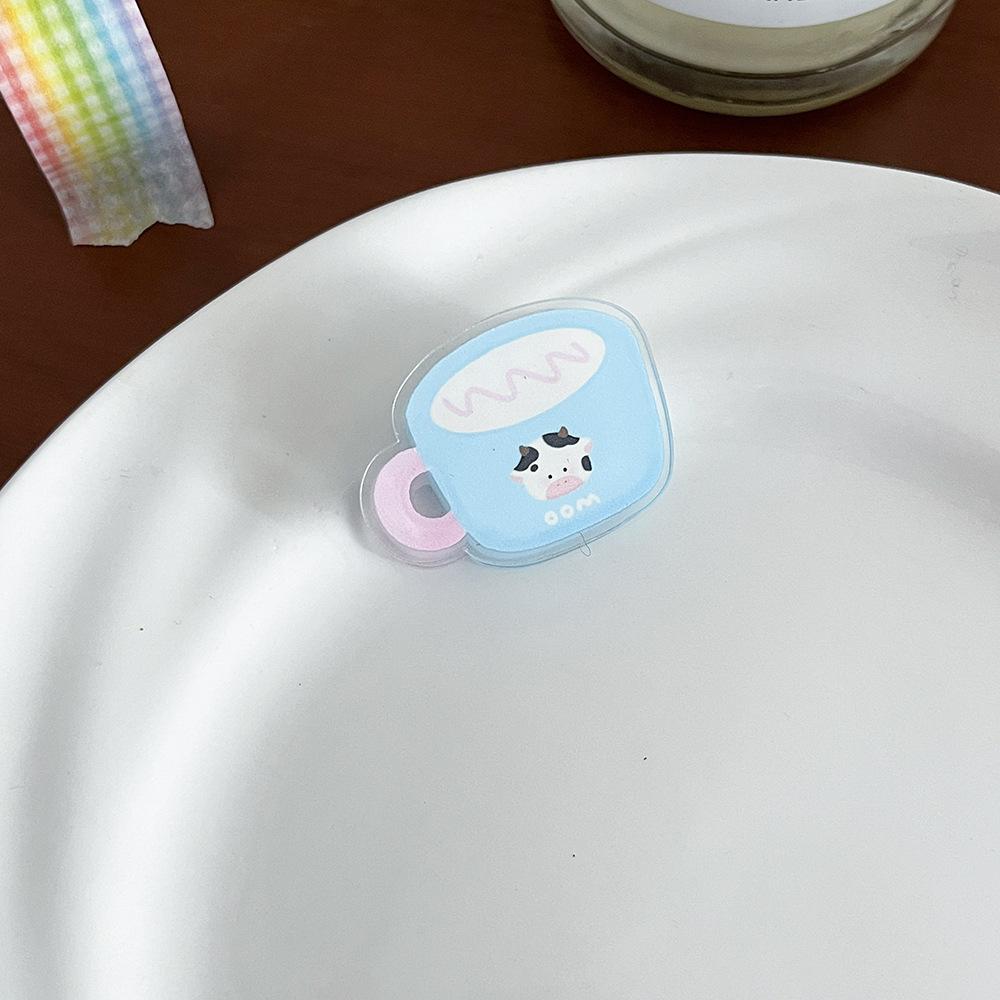 Cute Cat Acrylic Clip Sealing Long Tail Binder Clip Scrapbook Note Paper Clips for Student Kawaii Stationery Gift