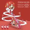 Giocattolo di Babbo Natale con pista da arrampicata a LED, musica, Babbo Natale elettrico, scala da arrampicata, montagne russe, giocattolo scorrevole, regalo per bambini piccoli, ragazzi e ragazze