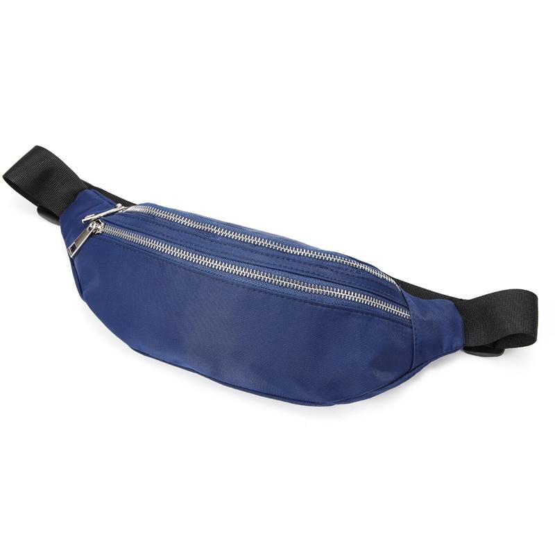 

Annmouler Fashion Trendy Waist Bags Classic Women Belt Pack Casual Small Bags Unisex Double Zipper Travel Fanny Pack for Gifts синій