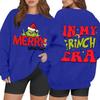 Women's Casual Fashion Long Sleeve Christmas Printed Round Neck Sweatshirt Top