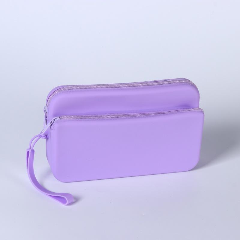 Silicone Zipper Portable Storage Bag Coin Purse Lipstick & Cosmetics Pouch Travel Bag Unisex Soft Handle