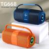 TG668 Portable Bluetooth Speaker with LED Light, TWS, and Fabric Finish