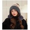 Thickened Bonnet Caps Warm Winter Hat with Pompon Fashion Women's  Beanies  Autumn Winter
