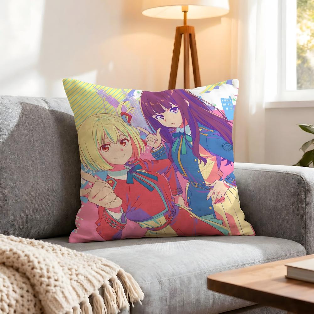 Anime Lycoris Recoil Cushion Cover 1Pcs Decorative Covers Soft Cushion Case For Sofa Couch Decor 40X40 45X45 Pillowcases